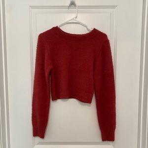Urban outfitters cropped fuzzy sweater
